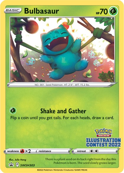 {Bulbasaur (Illustration Contest 2022) - {SWSH: Sword & Shield Promo Cards - {CGC {9 - Cert 1401022923013