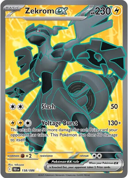 {Zekrom ex - 158/086 - {SV: Black Bolt - {PSA {10 - Cert 0015866004