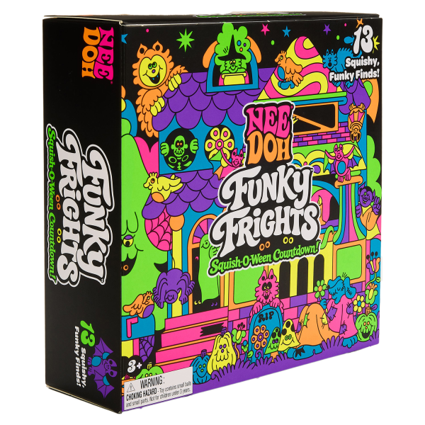 NeeDoh Funky Frights Squish-O-Ween Countdown Halloween Advent Calendar, Total Qty 1
