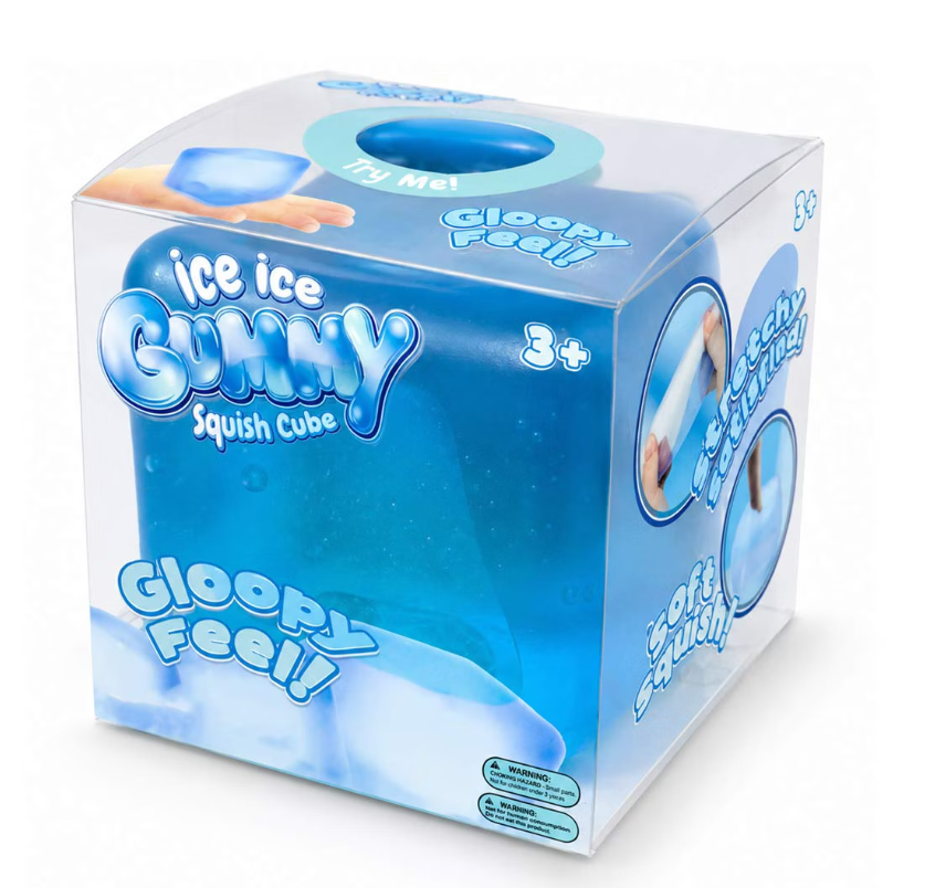 Ice Ice Gummy Squish Cube Sensory Fidget Toy, Large