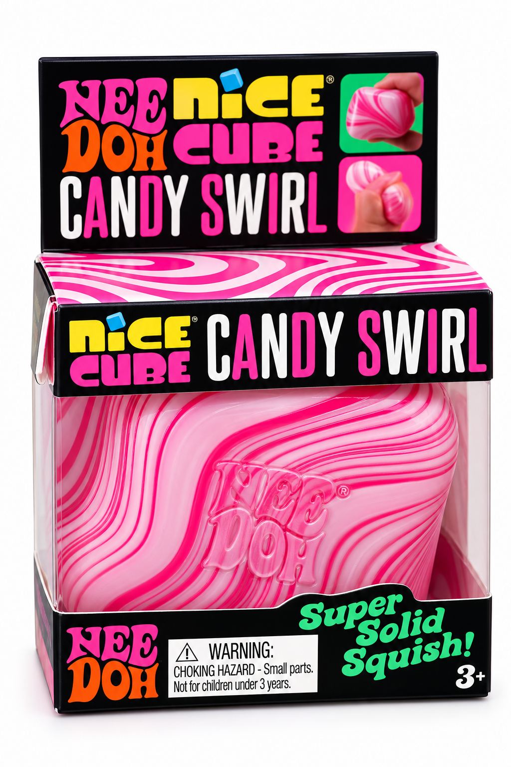 NeeDoh Candy Swirl Nice Cube Super Solid Squish