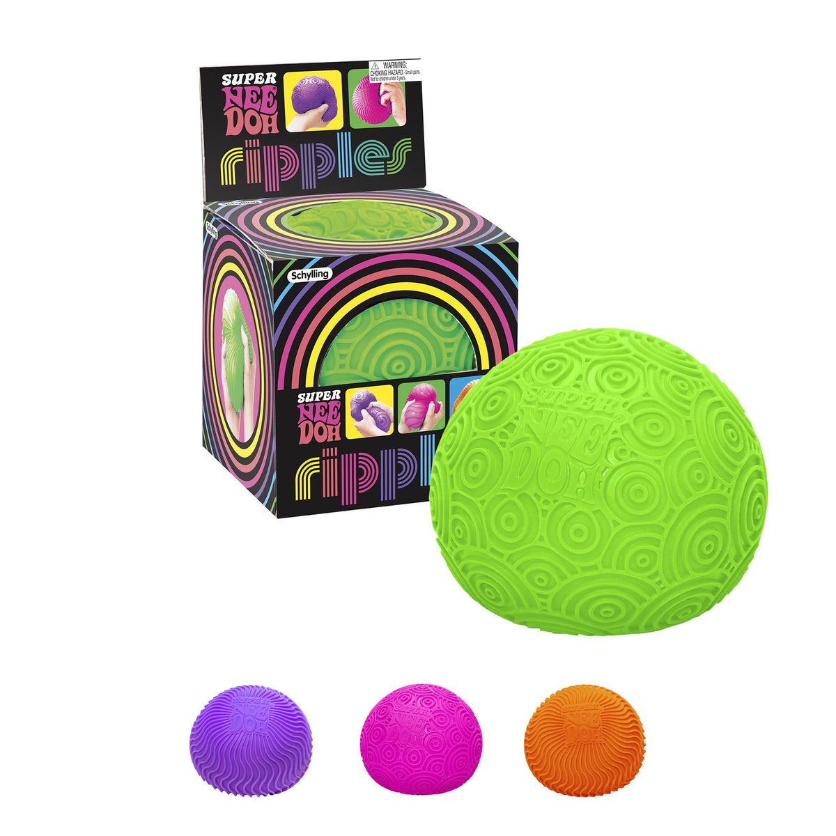 NeeDoh  Super Ripples Fidget Ball - Rubber  Novelty Toy  (1 Piece  Color May Vary)  Children Ages 3+