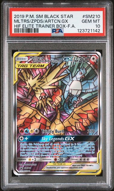 {Moltres & Zapdos & Articuno GX - {SM Promos - {PSA {10 - Cert 123721142
