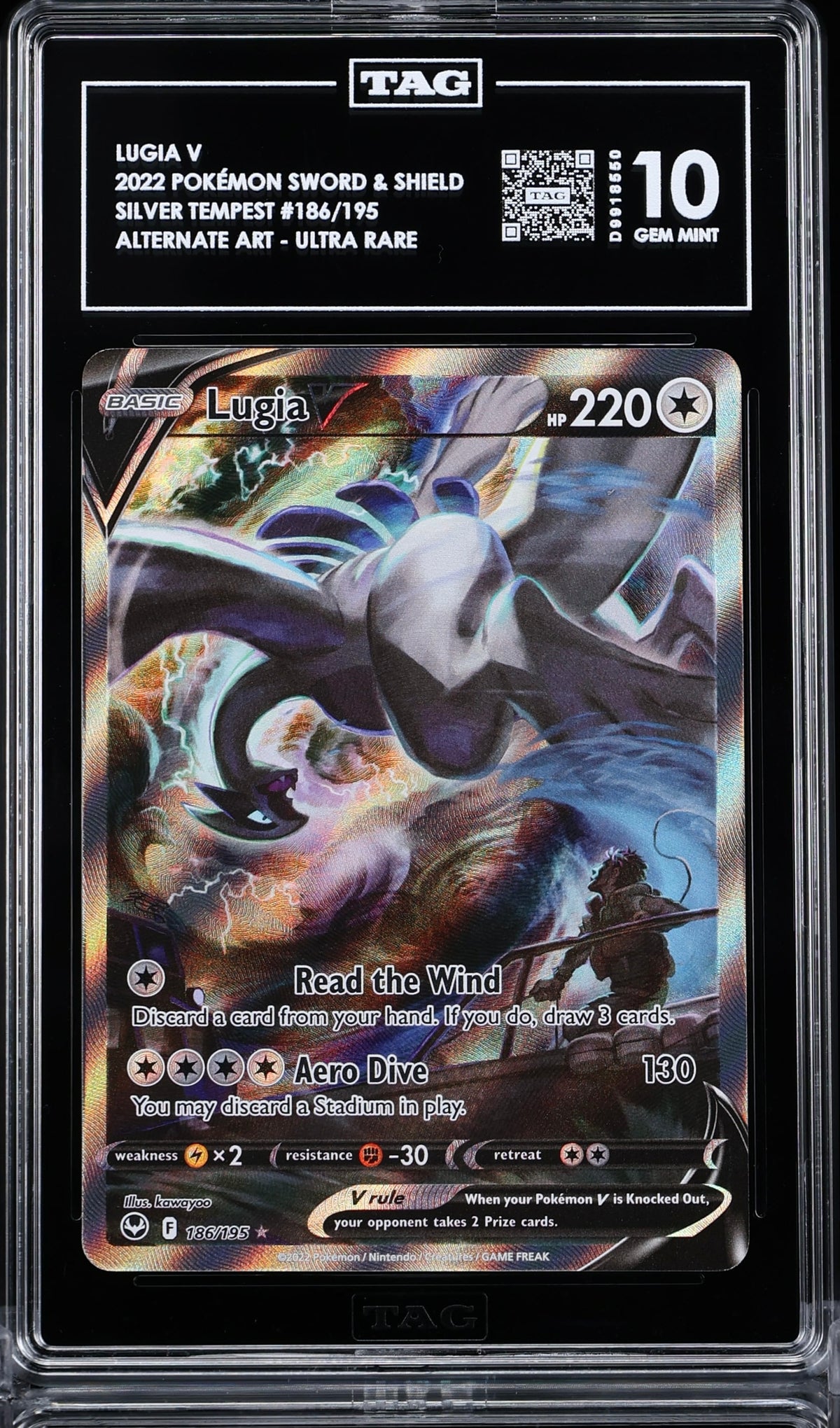 Lugia V Alternate Art Ultra Rare #186/195 TAG 10 Gem Mint [10]