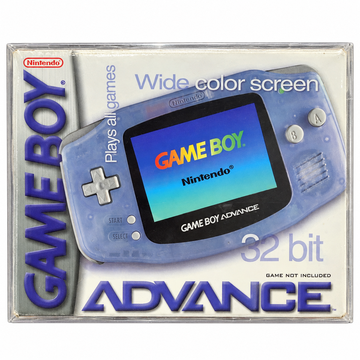 Nintendo Game Boy Advance (2001 Glacier Edition) Handheld System -Factory Sealed