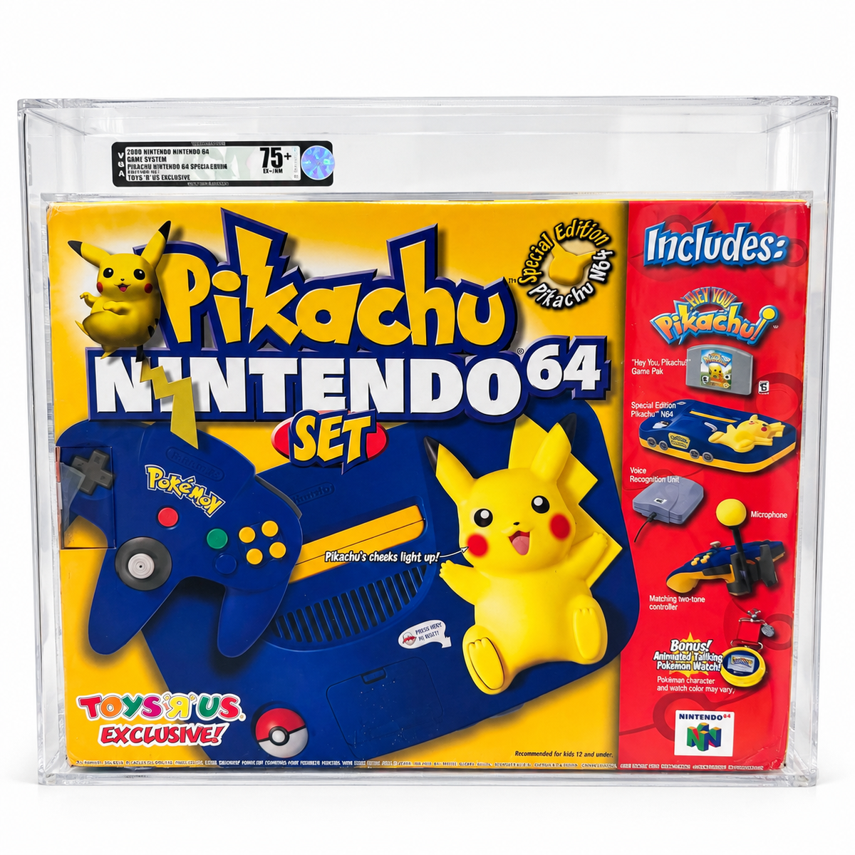 Nintendo 64 (2000 Pikachu Edition) Toys "R" Us Exclusive -Factory Sealed, Graded [64]