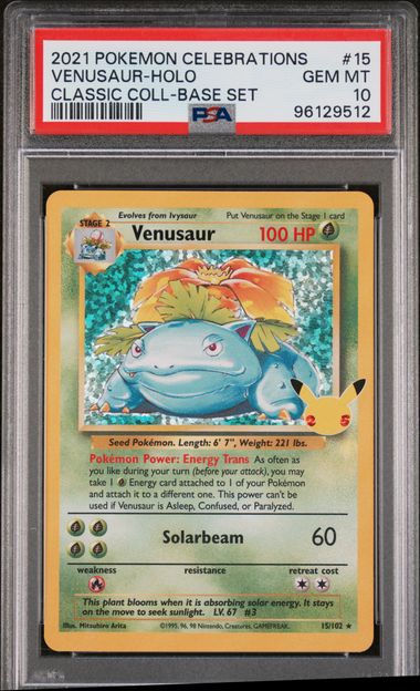 {Venusaur - {Celebrations: Classic Collection - {PSA {10 - Cert 96129512